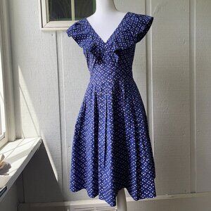 Kate Spade Geo Dot V-Neck Dress, Size 14